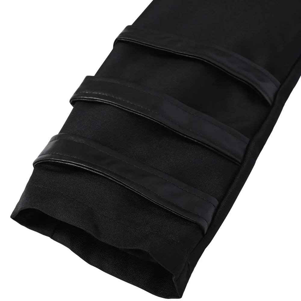 Мужская винтажная длинная куртка на Хэллоуин Черная мужская одежда готический