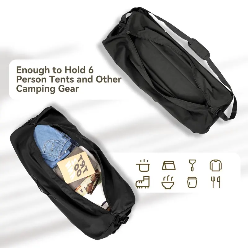 36 inch Travel Duffel Bag 100L Large Luggage Duffle for Camping(Black)