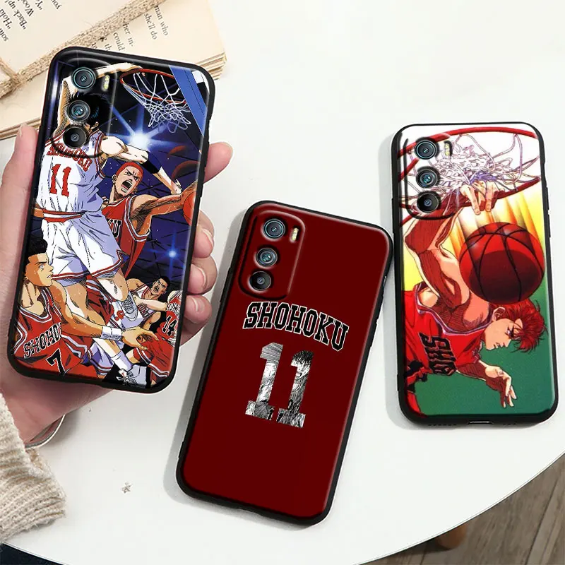 

Anime Comics Slam dunk Cover For Motorola MOTO G9 G22 G30 Edge30 Pro E22 S E30 E40 Fusion Plus Lite Black Phone Case