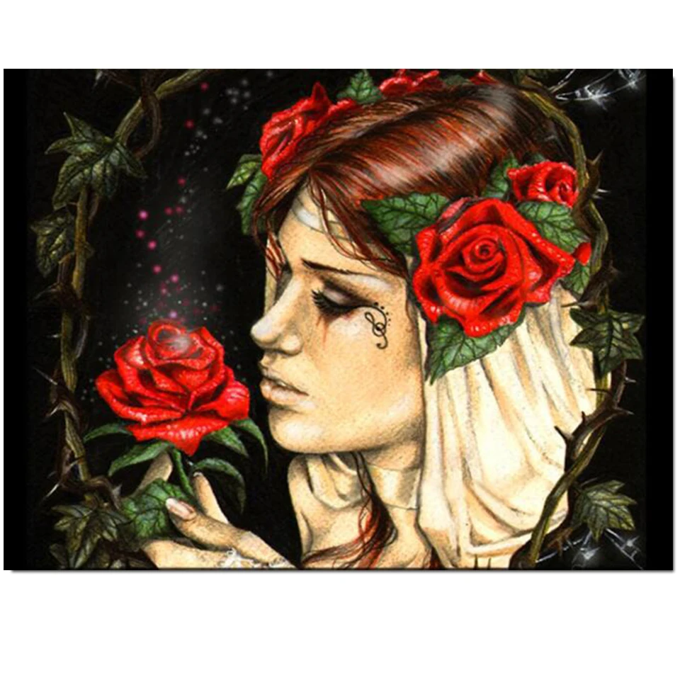 

Полноразмерная картина с большими глазами для девочек, квадратная, круглая, 5d «сделай сам», алмазная живопись, картина стразы, мозаика с пол...