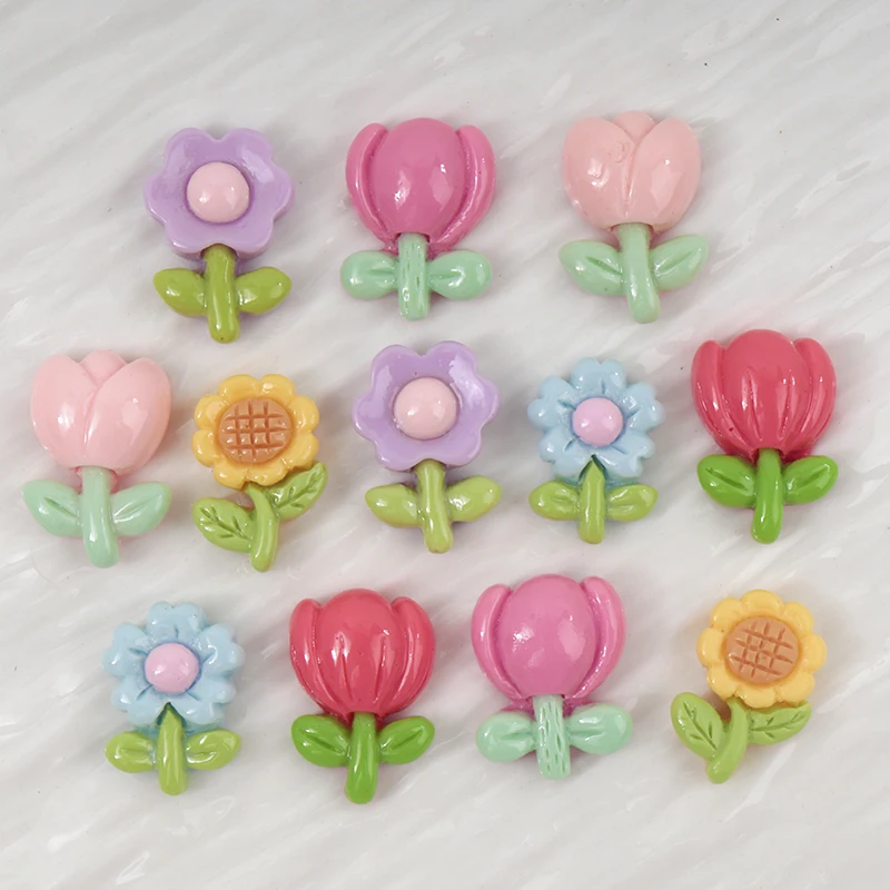 Мини-цветок для нейл-арта 30 шт. искусственная смола Шпилька волос материалы