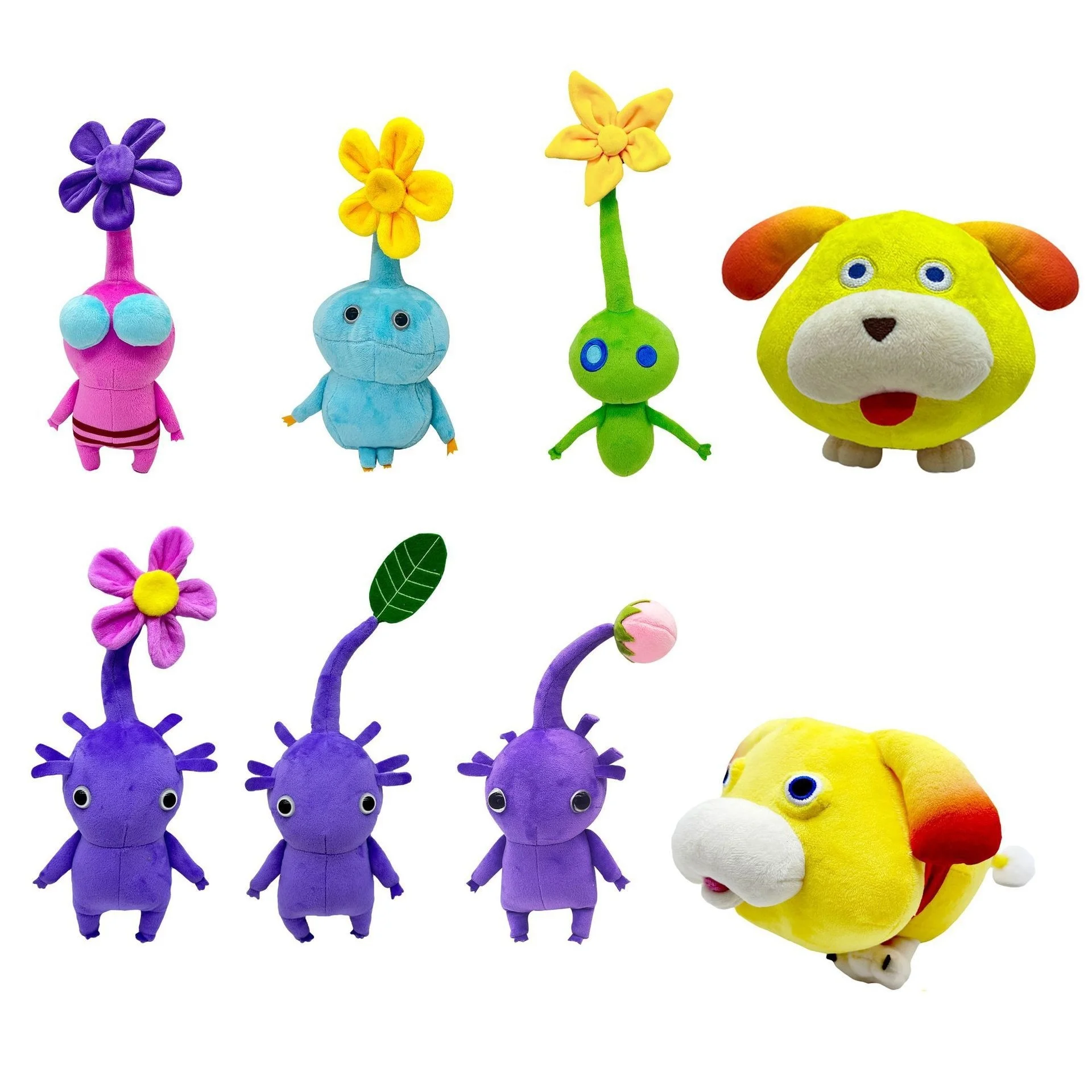 

Набивные 4 плюшевые игрушки Ice Pikmin, цветок, бутон, лист, плюшевая кукла, мультяшная плюшевая игрушка для детей, подарок на день рождения для мальчиков и девочек