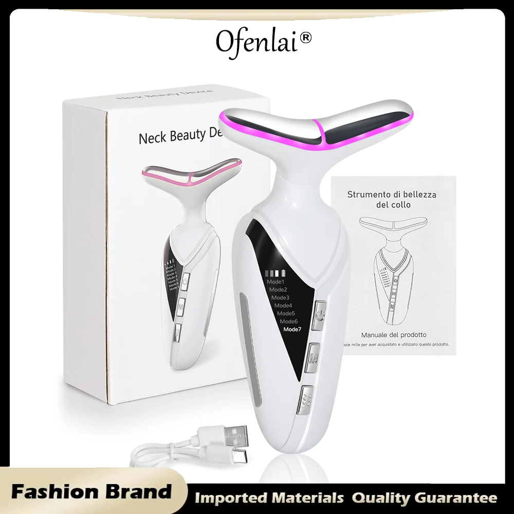 Новый EMS высокочастотный массажер для шеи лица косметическое устройство