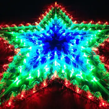 LED Lantern Peacock Light Love Five-pointed Star Sun Light String Christmas Wedding Party Plug-in Decoration New Year Props 5