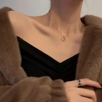 virgin girls titanium steel necklace female light luxury fashion pendant trendy collarbone chain jewelry necklace birthday gift
