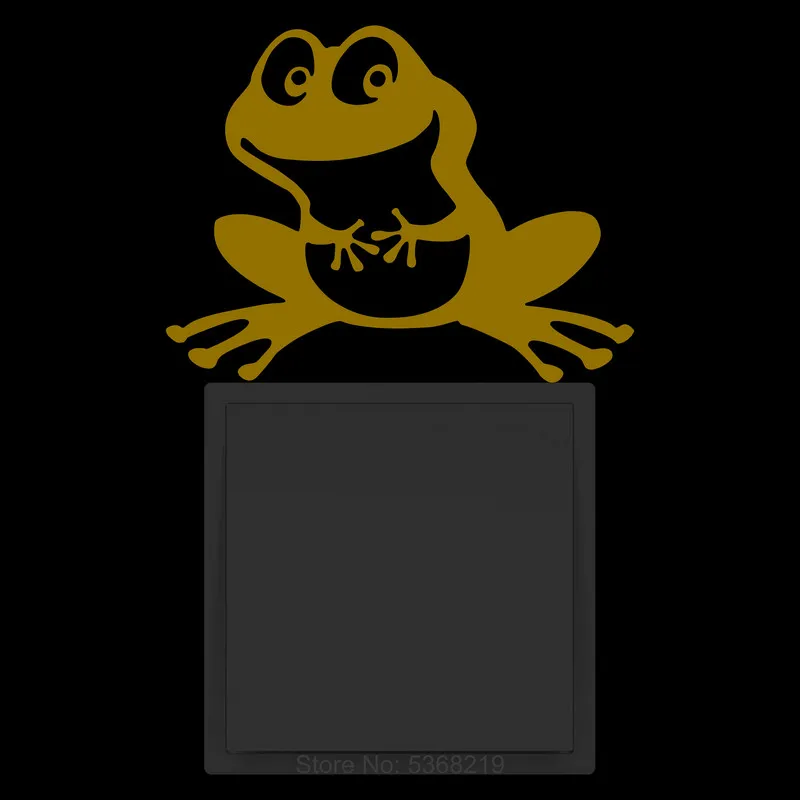Мультяшная лягушка светящаяся наклейка настенный выключатель для детской