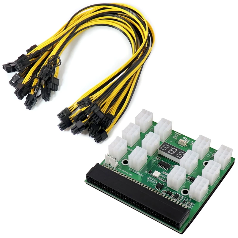 

Коммутационная плата модуля питания с 50 см 6Pin до 6 + 2 8Pin кабелем питания для HP 1200W 750W PSU видеокарты