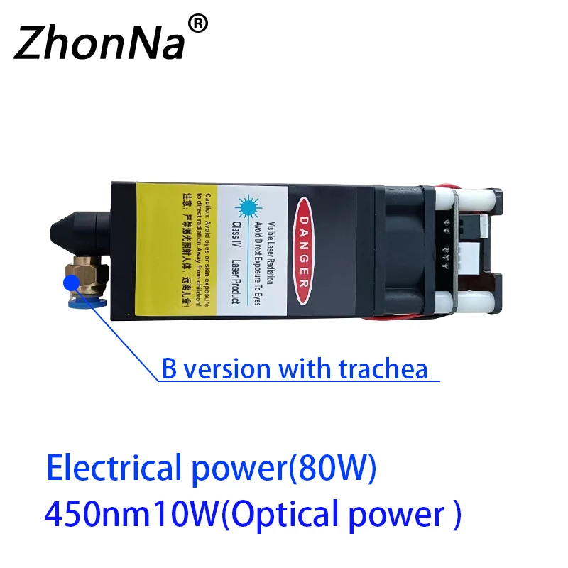 

Лазерный модуль 5 Вт, 450 нм TTL, синий свет с интерфейсной адаптером для лазерного гравировального станка