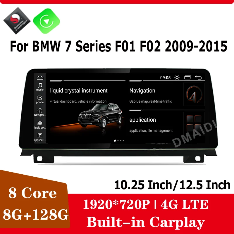 

For BMW 7 Series F01 F02 2009-2015 Android 11 8Core 8G+128G Car Navigation Multimedia Player GPS Stereo CarPlay