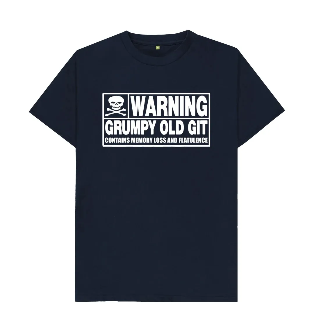 ФУТБОЛКА WARNING OLD GIT Облегающая дышащая модная футболка Минималистичная с принтом