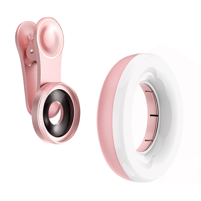 

LED Phone Lens Selfie Ring Light Mobile Phone Fill Light HD Macro Dimmable Lamp Beauty Ringlight