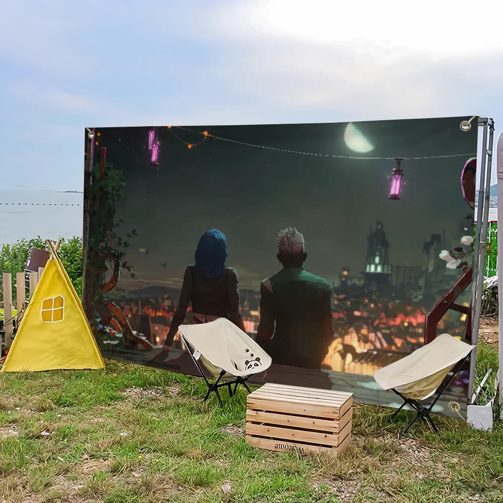 EKKO LolS Arcane 2 мультяшный флаг JINX для пикника вечеринки художественное украшение