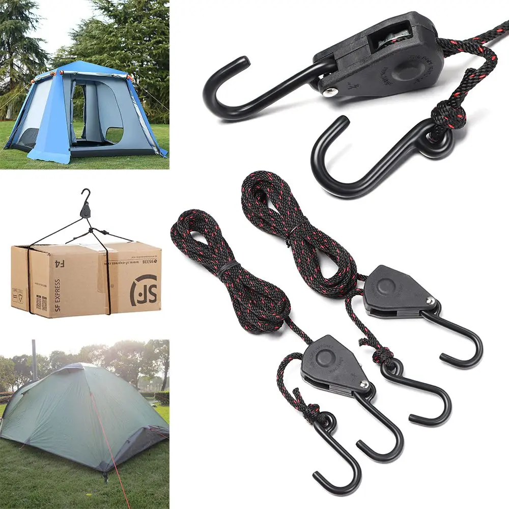 

Lights Lifting Tent Accessories Camping Tool Ratchet Hangers Adjustable Rope Fastener Tensioner Fixed Buckle Pulley