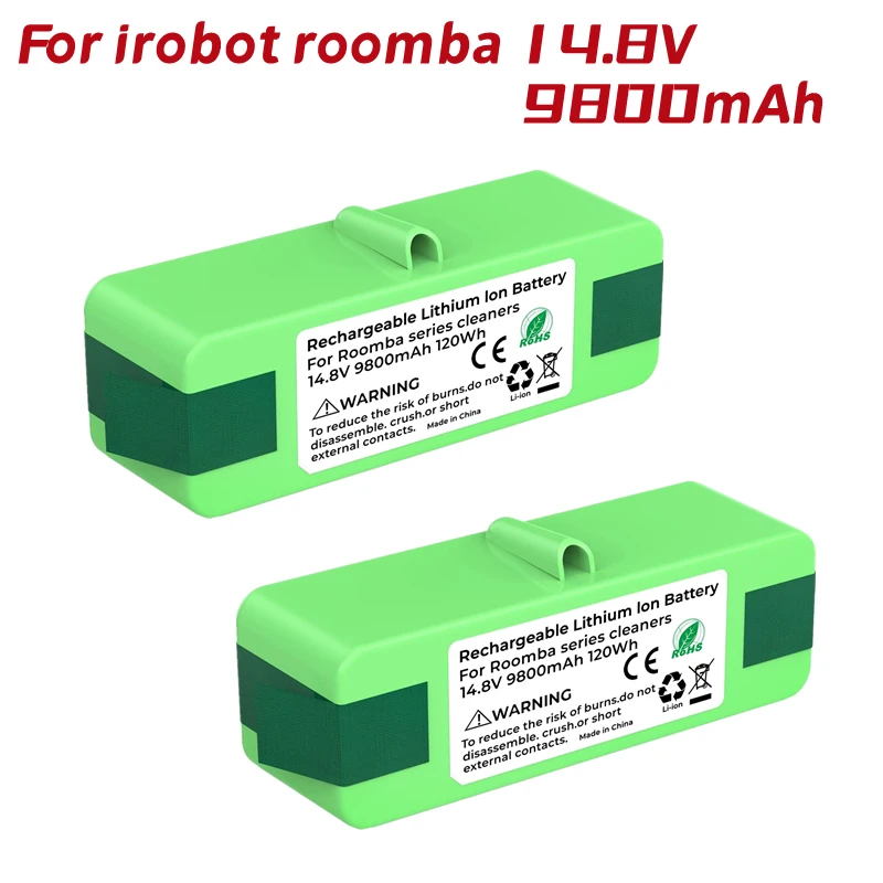 

18650 14.8V 9800mAh Li-ion Battery Pack,For Compatible With iRobot Roomba 700 800 Series 880 770 Rechargeable Lithium Batteries