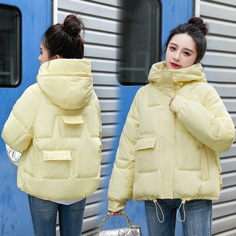 2023 Women's Winter Jacket Casual Loose Parkas Female Solid Thick Winter Coat Teen Girls abrigo de mujer