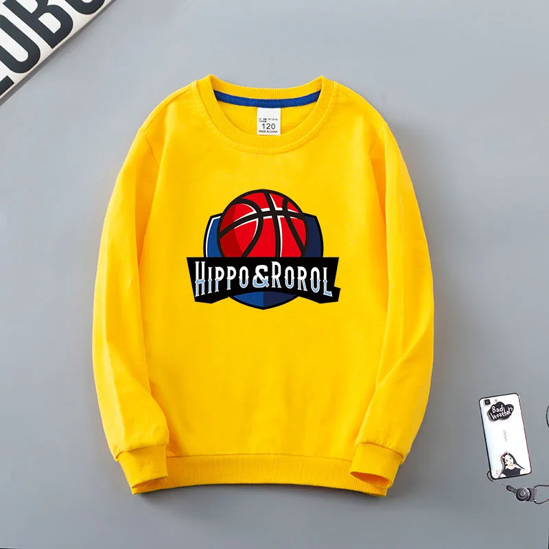Kid's Basketball clothing boys spring and autumn children's clothing Sports sweater long-sleeved O-neck cute  top