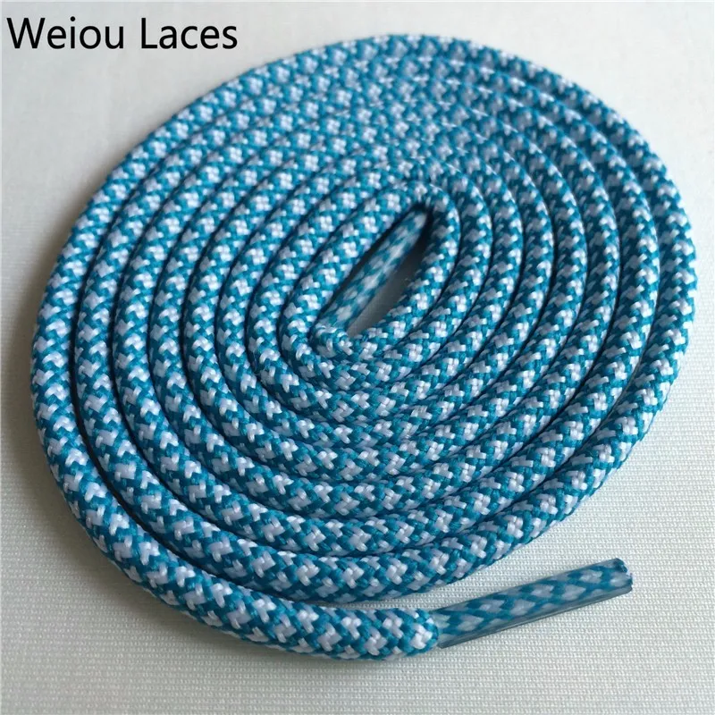 Weiou New Bright Colors Hiking Walking Two Toned Ropes Laces Replacement Shoe Lace Round Rope Shoelaces For Basketball sneakers
