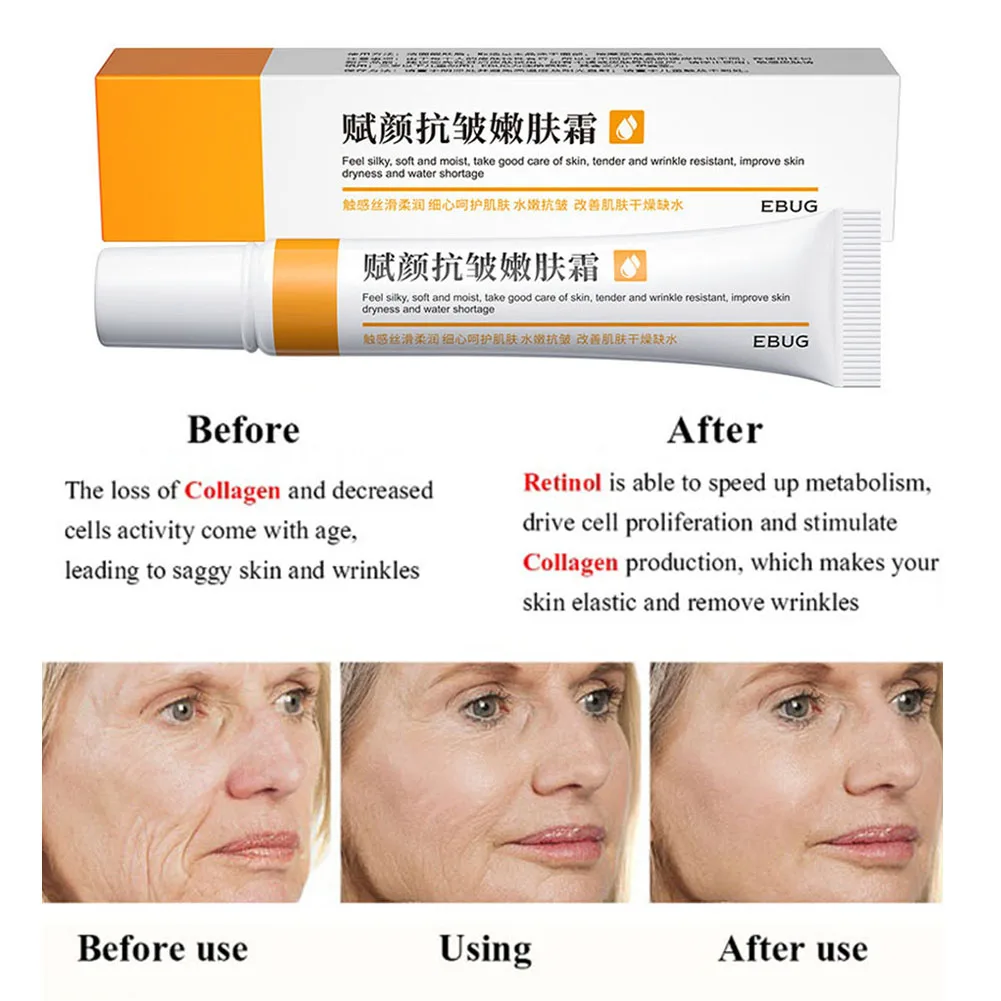 Firming Lifting Retinol Face Cream Anti-Aging Remove Wrinkles Fine Lines Whitening Brightening Moisturizing Facial Skin Care 20g |