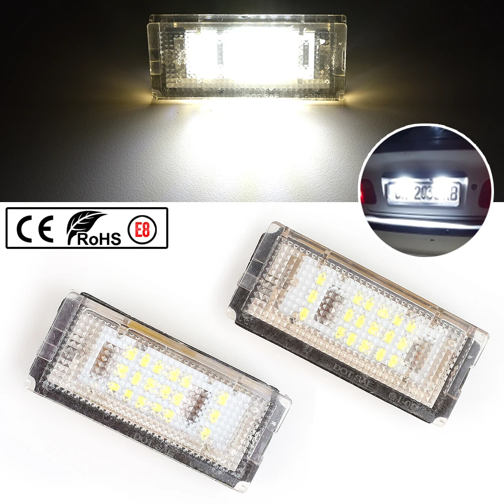 

Led License Plate Light Led Canbus Auto Tail Light White LED Bulbs 2 pcs Car Number Lamp For BMW 3er E46 4D 1998-2003