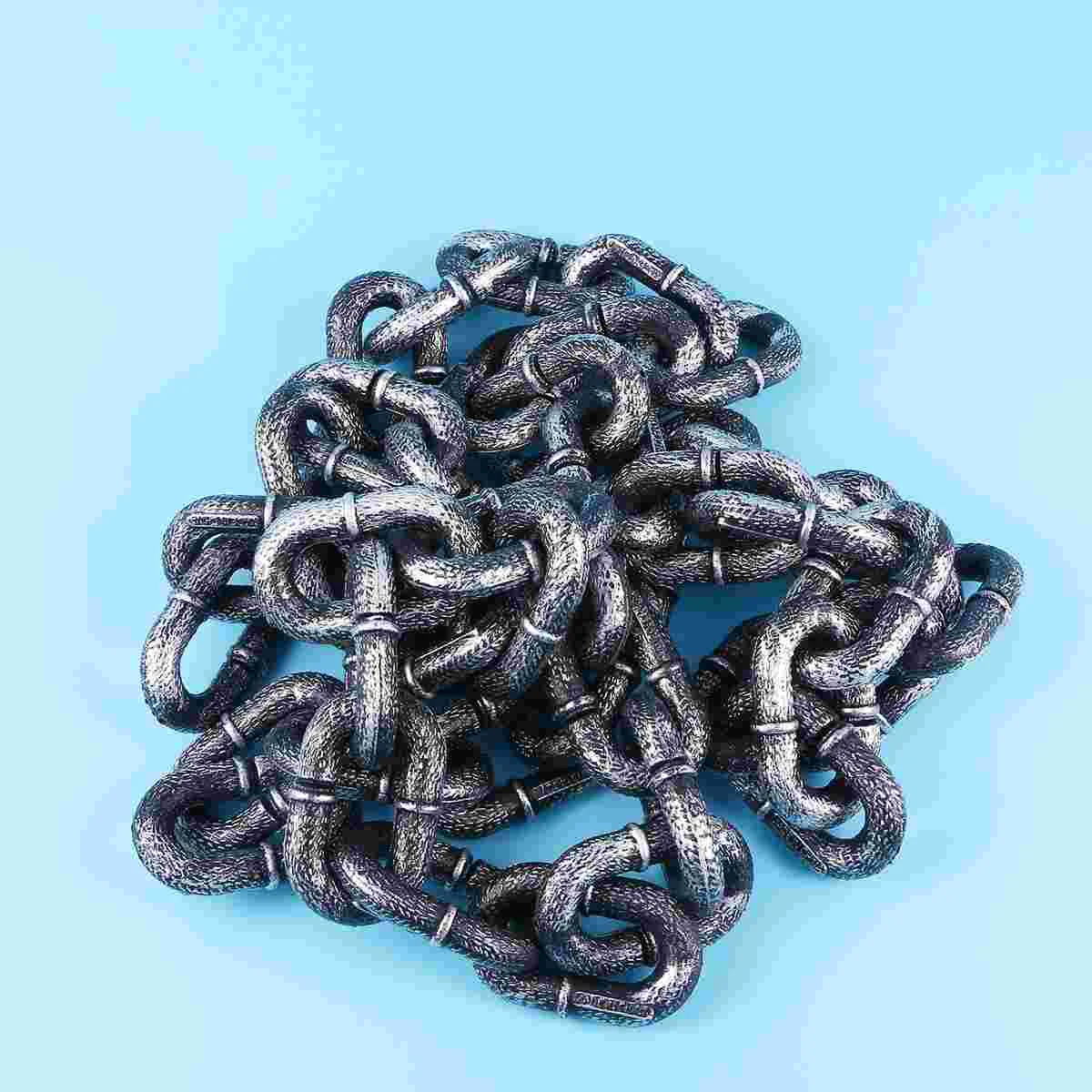 

Chain Halloween Plastic Chains Barrier Fake Prop Props Link Costume Decorative Links Prison Decoration Cosplay Prisoner Safety