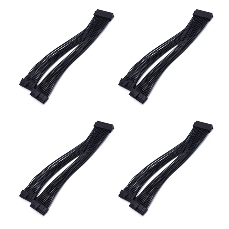 

4X ATX 24Pin 1 To 2 Port Power Supply Extension Cable PSU Male To Female Splitter 24PIN Extension Cable