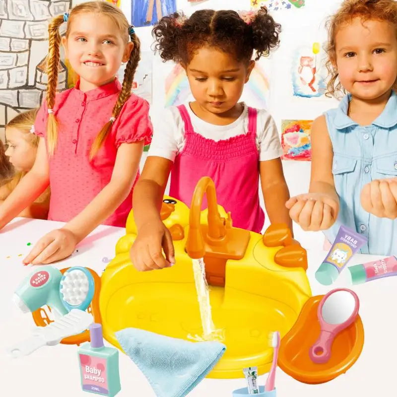 

Детская имитация раковины, игрушки для ванной комнаты, автоматическая система водного цикла, игровой домик, ролевые игры, игрушки для девочек и мальчиков