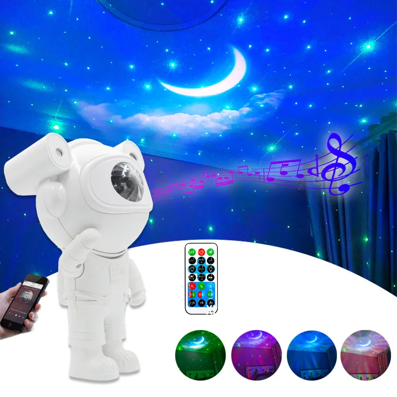 

Upgraded Kids Star Projector Astronaut Night Light Decor Starry Nebula Moon Sky Astronaut Projectors Lamp with Bluetooth Speaker