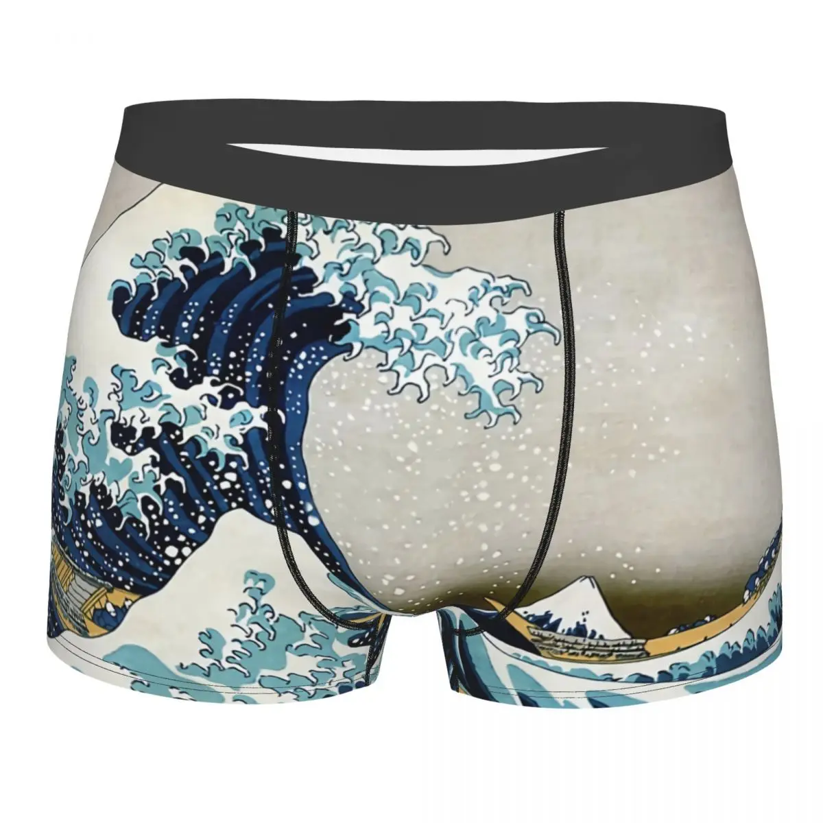 

The Great Wave Famous Japanese Artwork Man's Boxer Briefs Art Breathable Funny Underwear High Quality Print Shorts Gifts