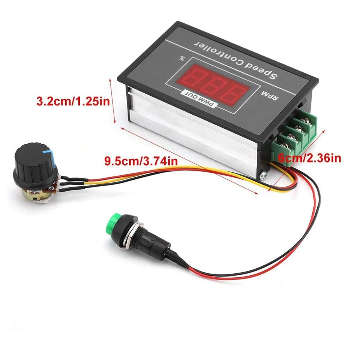 Контроллер скорости двигателя постоянного тока DC 6-60V 12V-48V 30A PWM Регулируемый