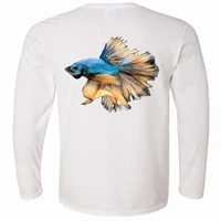 wholesale hot design autumn men long sleeve fishing t shirt sublimation design custom fishing clothing