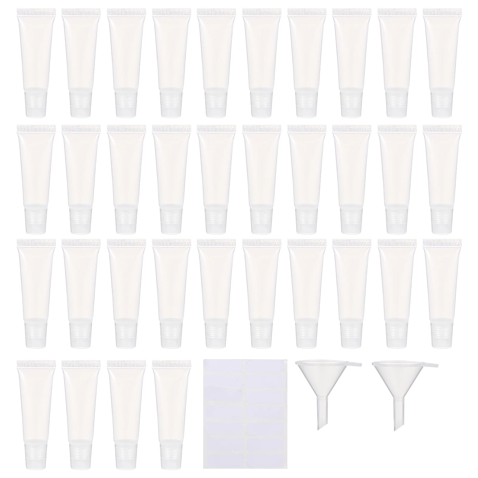 

Lip Tube Gloss Balm Container Bottle Clear Empty Squeeze Sticker Glosses Tag Refill Mini Diy Supplies Containers