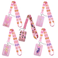 lx797 magic wand card lanyard cartoon cat phone straps for keys id badge holder key chain holder keyrings neck strap accessories