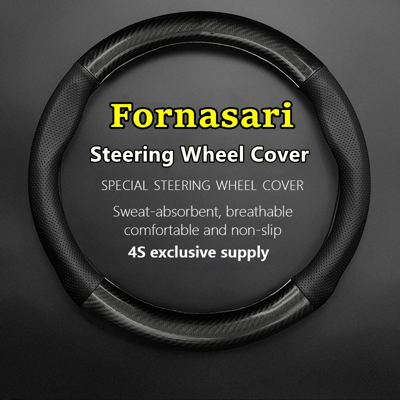 

No Smell Thin For Fornasari Steering Wheel Cover Genuine Leather Carbon Fiber