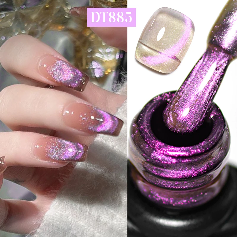 MEET ACROSS 9 Auroras Кот магнитный гель маникюрный костюм 7 мл полупостоянный лак