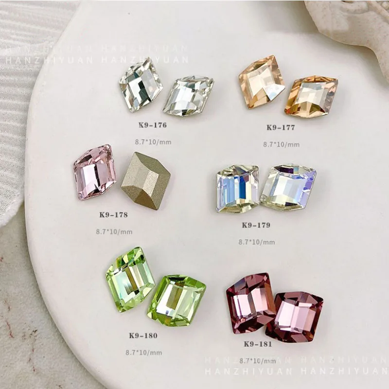 

Nail Enhancement K9 Crystal Diamond Shaped Crystal Pointed Bottom Rose Multi faceted Shining Nail Magic Diamond Water Drop