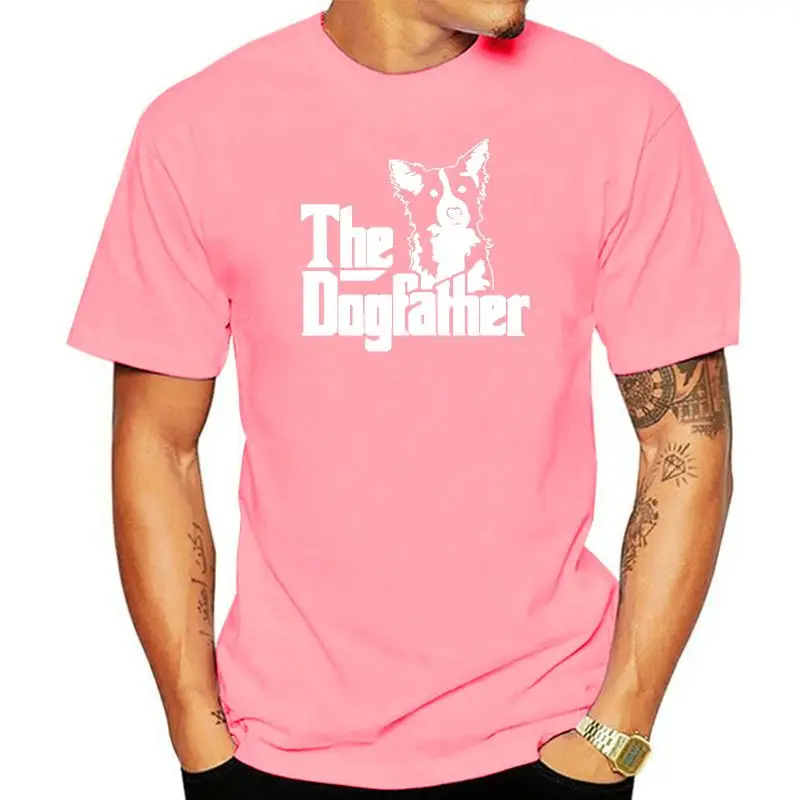 

Футболка хлопковая с коротким рукавом, круглым вырезом и принтом «Собачья папа»