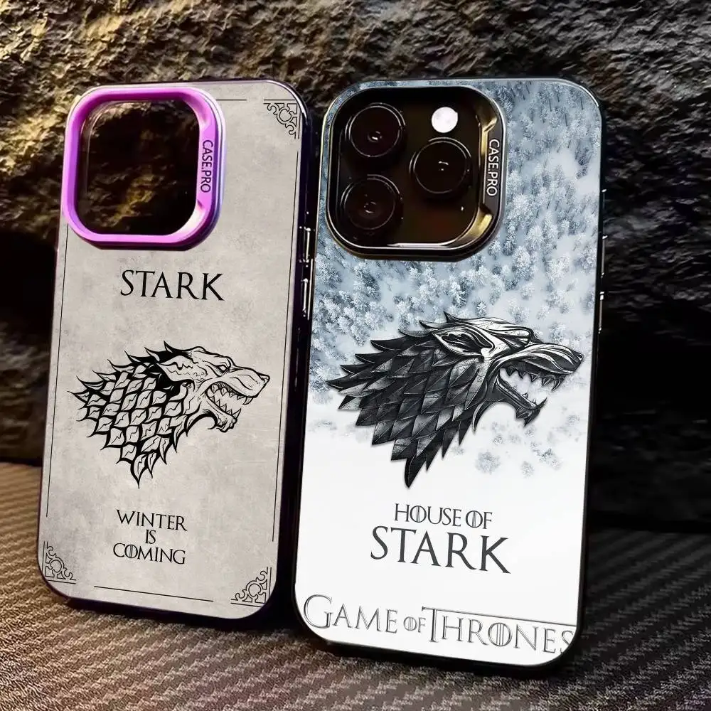Фото Чехол для телефона G-Game Of T-Thrones для iPhone 17,16,15,14,13,12,11 Plus, цветной посеребренный внутренний чехол Pro Max №1