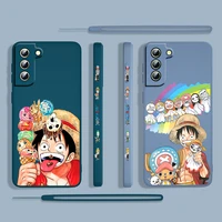 anime one piece boys for samsung galaxy s22 s21 s20 s10 note 20 10 ultra plus pro fe lite liquid left rope phone case cover capa