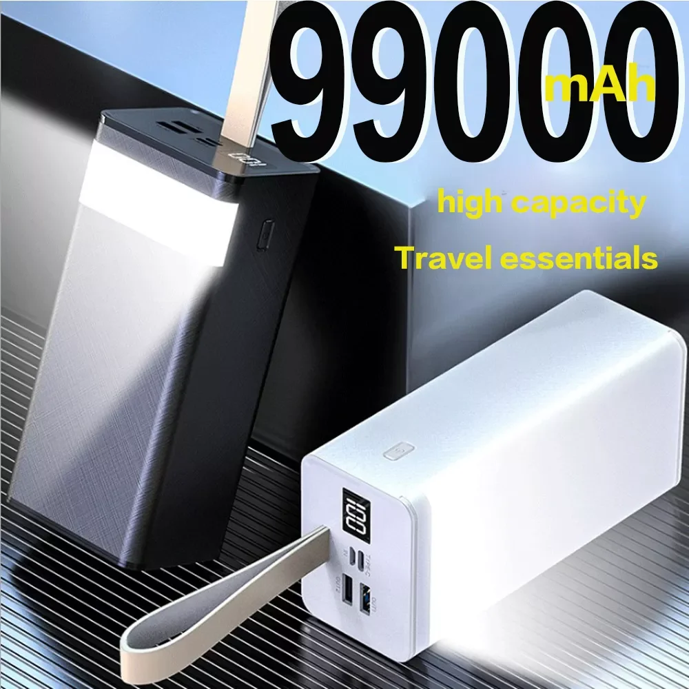 

2023New Power Bank 99000mAh Portable Charger 2USB LED Power Bank External Battery Power Bank 99000 mAh for iPhone Xiaomi Samsung