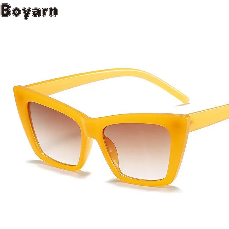 

Boyarn New Retro Fashion Cat Eye Sunglasses Women Ins Jelly Color Gafas De Sol Steampunk Sunglasses Men Eyewear Sunglasses