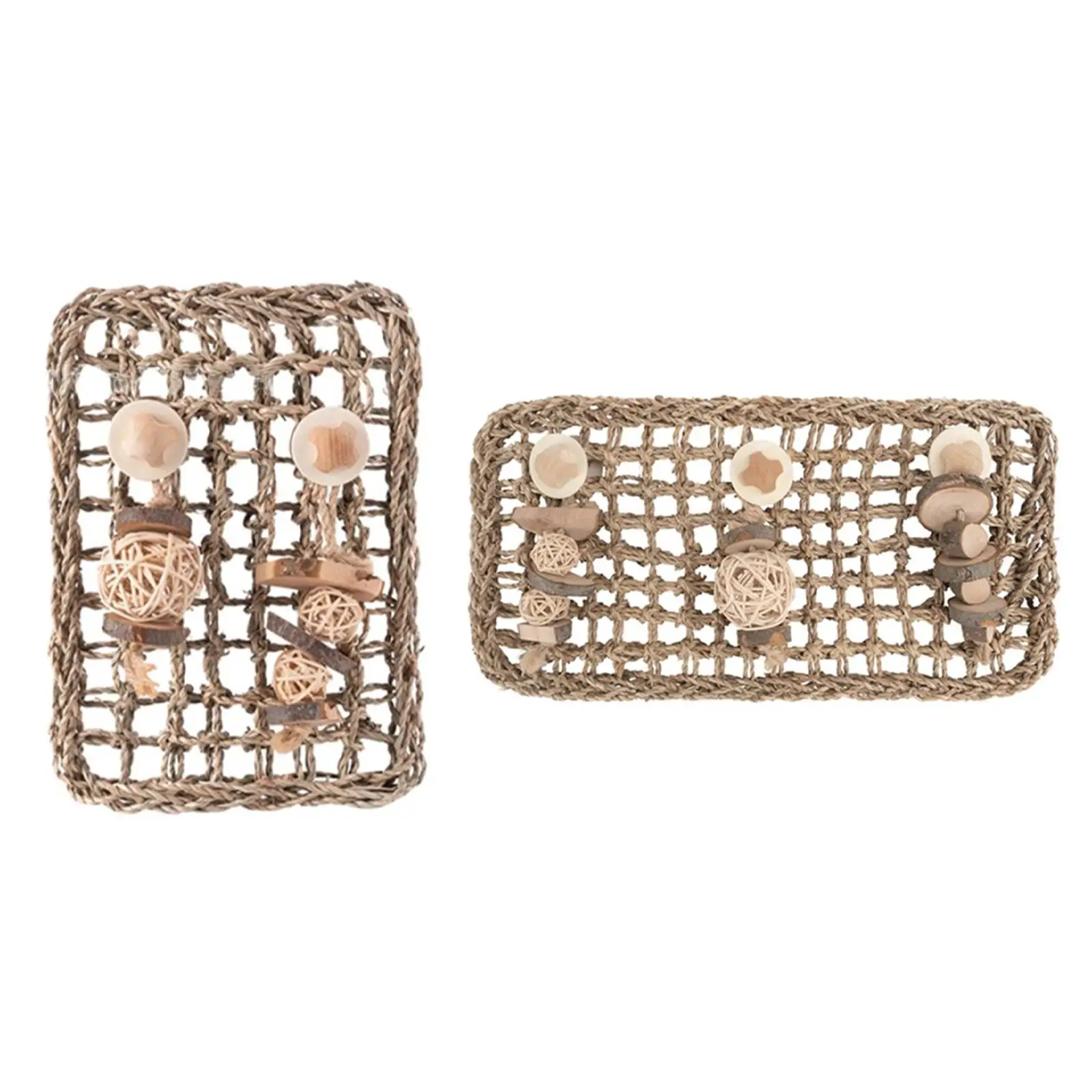 

Жевательные игрушки для попугаев большого и среднего размера, клетка-сетка для подъема птиц, качели из ротанга, подвесные игрушки для кокат...