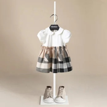 Infant Plaid Brand Baby Clothes GirlLong Short Sleeve Bodysuits Baby Rompers Dress Baby Grow Sleepsuits Baby Romper 0-24 Months 6