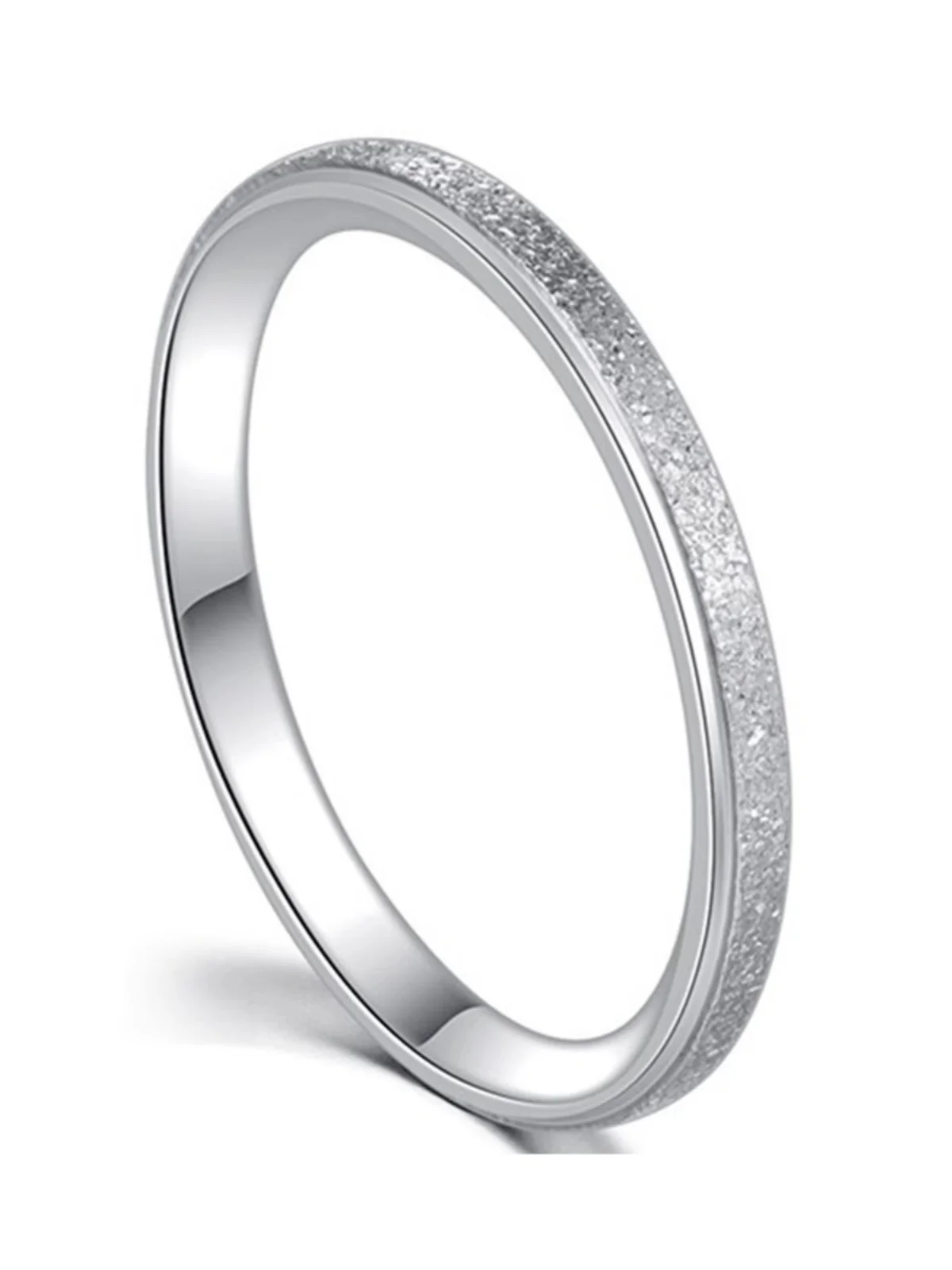 Сломанное серебряное простое кольцо-браслет для женщин не выцветающий свет