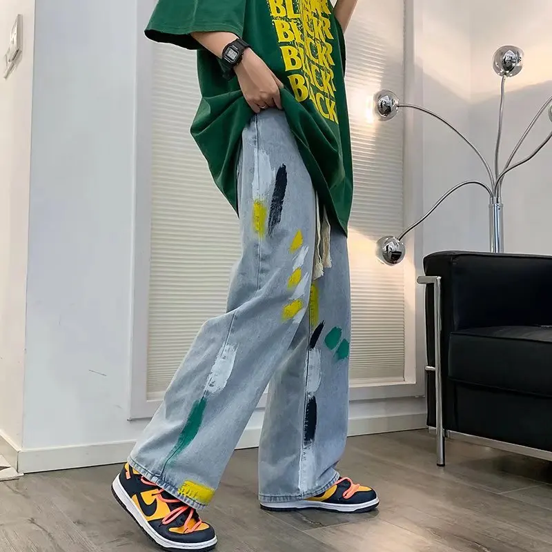 Чернильный дизайн мужские брюки в японском стиле шикарные Vibe Harajuku Yamamoto Ins Kpop Ulzzang