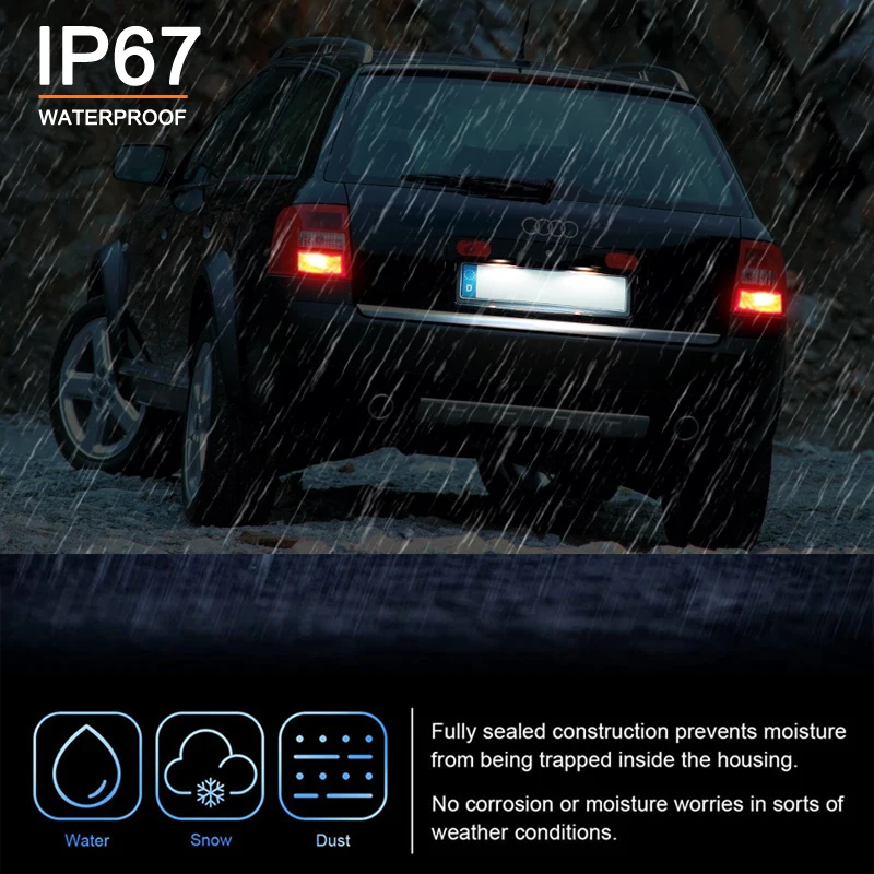 2 шт. для Audi A6 C5 4B Avant Wagon 1998-2005 RS6 2003-2005 белый светодиодный светильник номерного