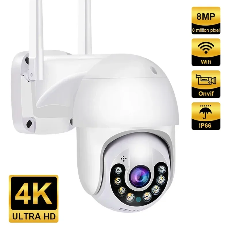 

8MP 4K PTZ Camera IP Outdoor WiFi Camera HD 5MP H.265 Wireless Surveillance Security CCTV 1080P AI Tracking P2P Onvif iCsee