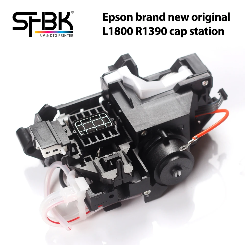 Фото Подходит для УФ-принтера A3, Колпачковая станция DTF DTG Epson L1800 R1390 1400 1410 1500, блок очистки, всасывающая чернильная головка насоса, парковка №1