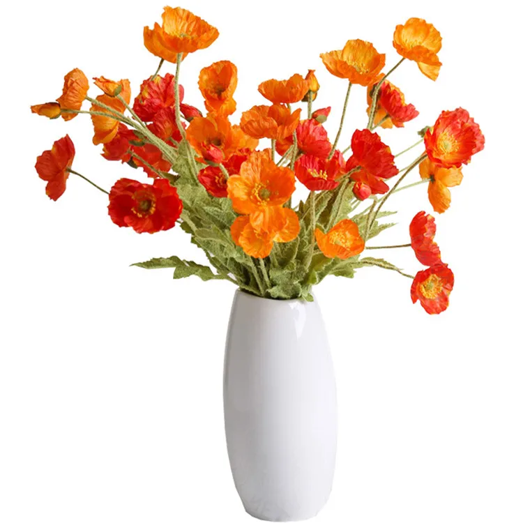 

5 sticks Simulation corn poppy silk flowers artificial flower floral arrangement