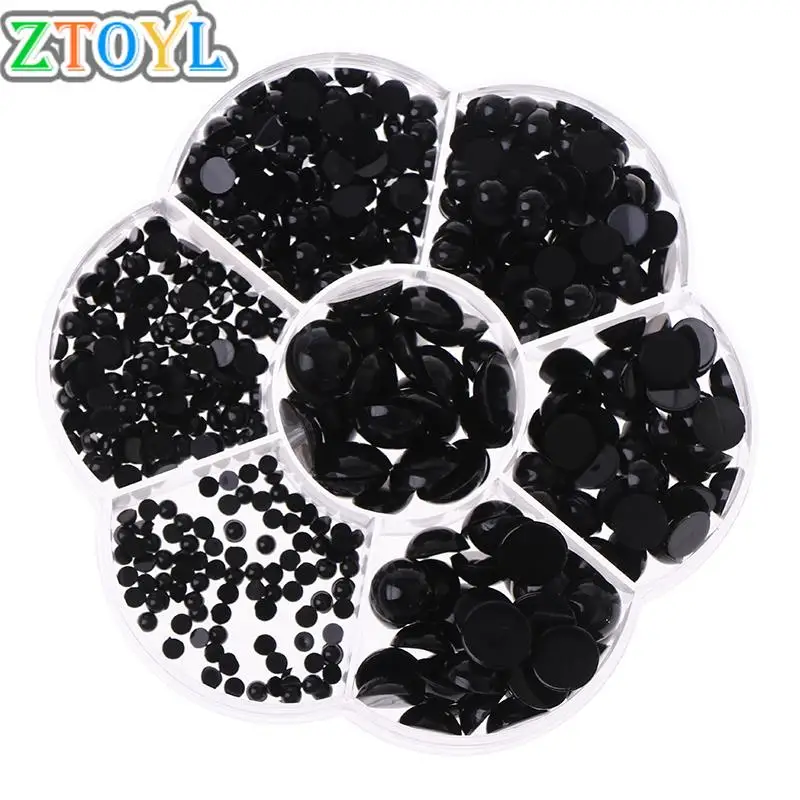 

DIY 3-12mm 500pcs Round Flat Black Eyes Plastic Eyes Eyes for Dolls Making Doll Toys Teddy Bear Eyes Doll Eyes Accessories