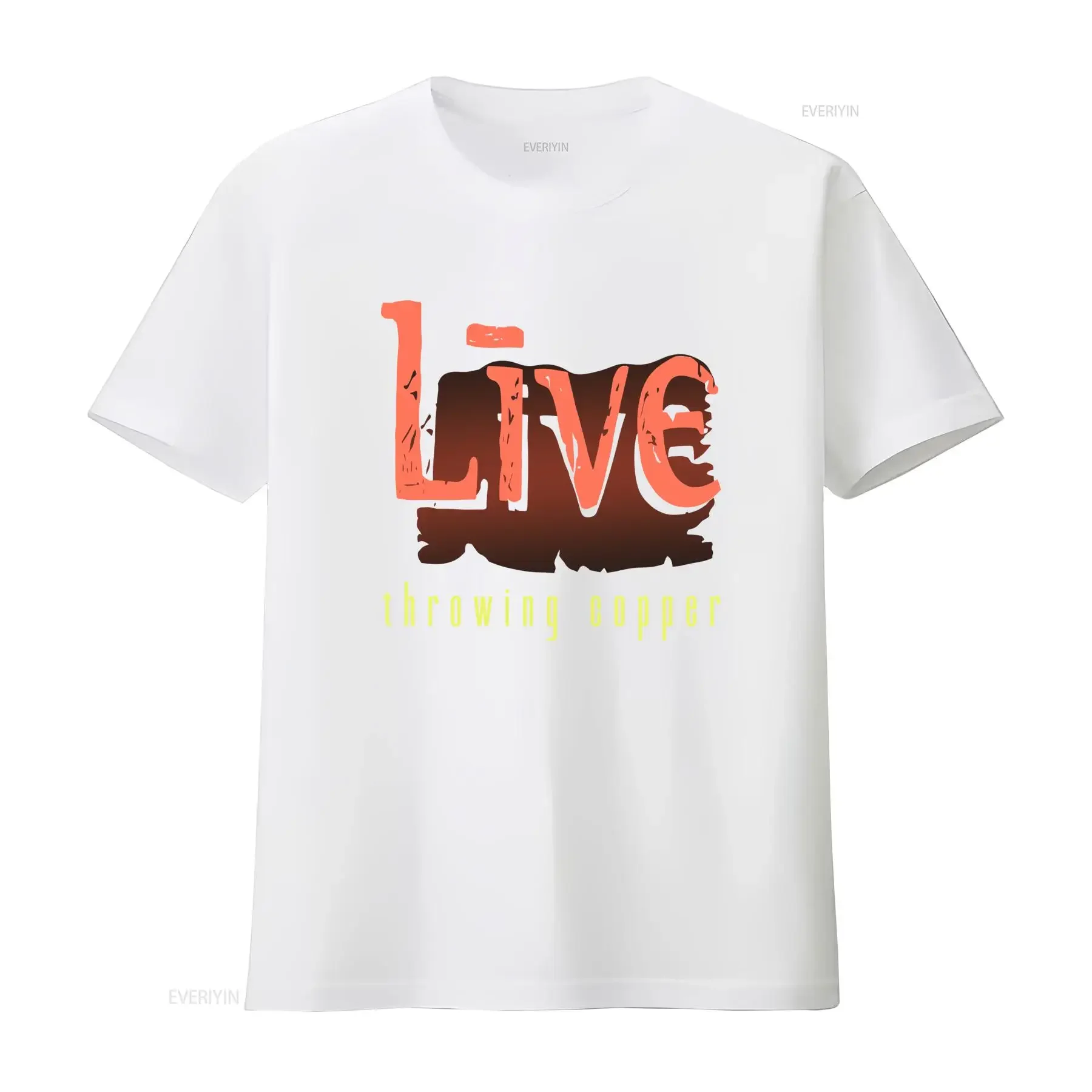 Фото Винтажная футболка 1994 года с принтом Live Throwing Copper Tour, ретро-футболка рок-группы, винтажный топ с эффектом потертости для повседневной носки, модная и стильная. №3